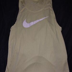 Women's Small Nike Light Green Tank Top with White Logo
